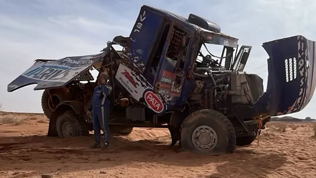 Danilo Petrucci's truck at Dakar